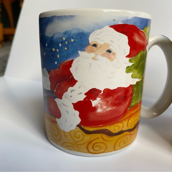 Cat Christmas Mugs Set Of 2 Santa Coffee Holiday Mug Cypress Point Trading Co - Picture 5 of 16